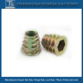 Yellow Galvanized Collar Head Insert Nut